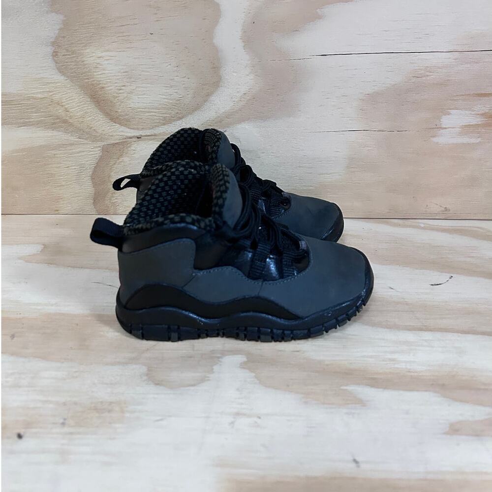 Nike-Air Jordan 10 Shadow-Sneakers-Gray/Black-Kids Little Unisex -8Y-310808-002